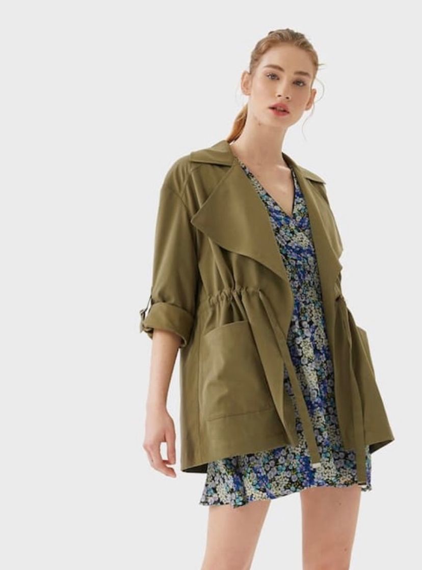 Fashion Trench fluido curto