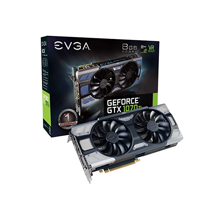 Electrónica EVGA GeForce GTX 1070 Ti FTW2 Juego, 8 GB GDDR5, tecnología iCX