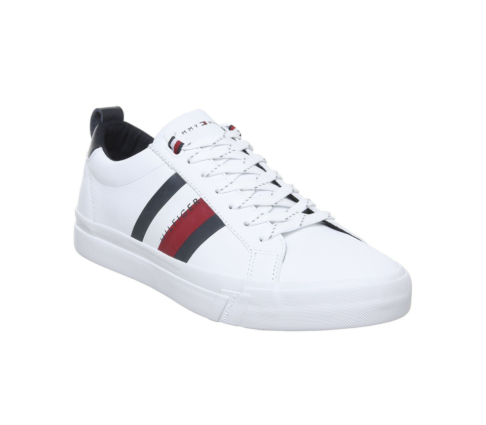 Fashion Tommy_Jeans Retro Flag Sneaker, Zapatillas para Hombre, Blanco