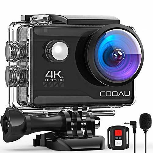 COOAU Cámara Deportiva 4K WiFi 20MP Camara Acción Sumergible Agua de 40M