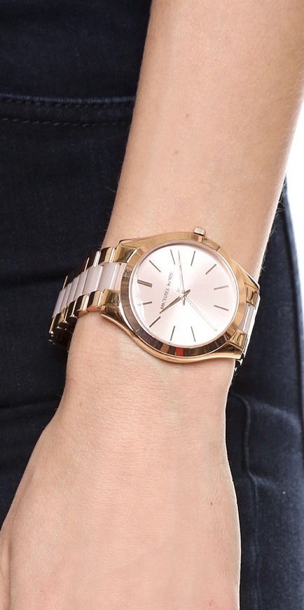 Moda Michael Kors Reloj analogico para Mujer de Cuarzo con Correa en Acero