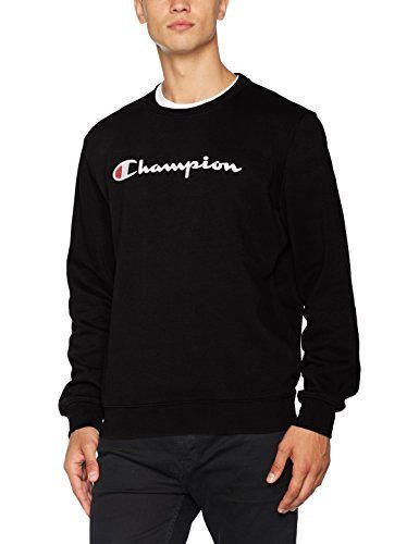 Champion Classic Logo para Hombre Sudadera, Negro