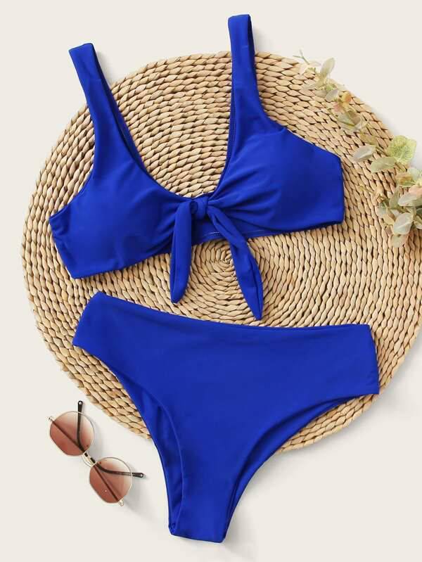 Product Bikini azul con nudo