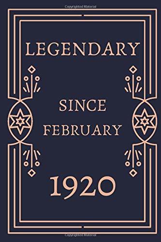 Book " Legendary Since February 1920 " Glossy cover Journal 100th Birthday/anniversary Vintage