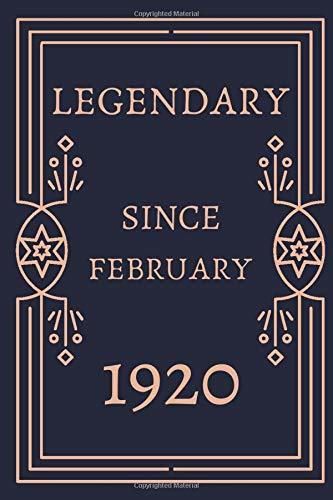 " Legendary Since February 1920 " Glossy cover Journal 100th Birthday/anniversary Vintage