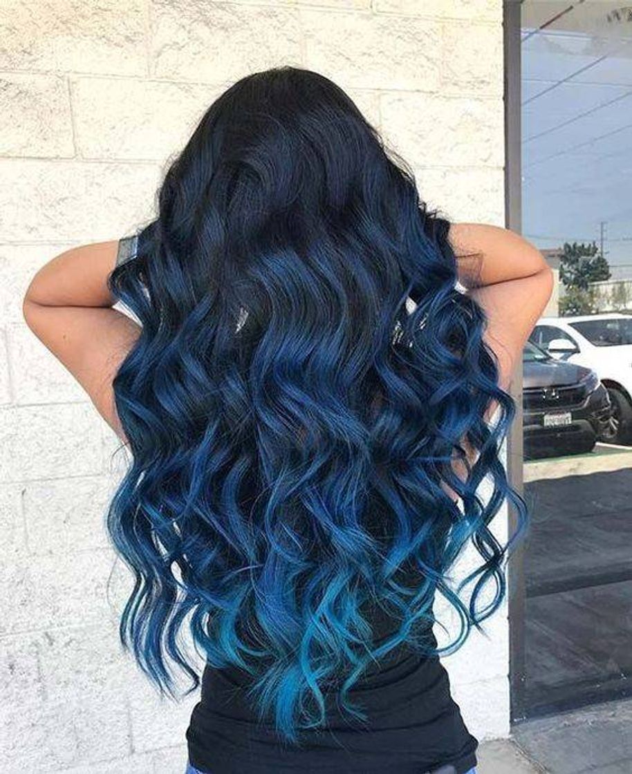 Social Cabelo preto e azul😓