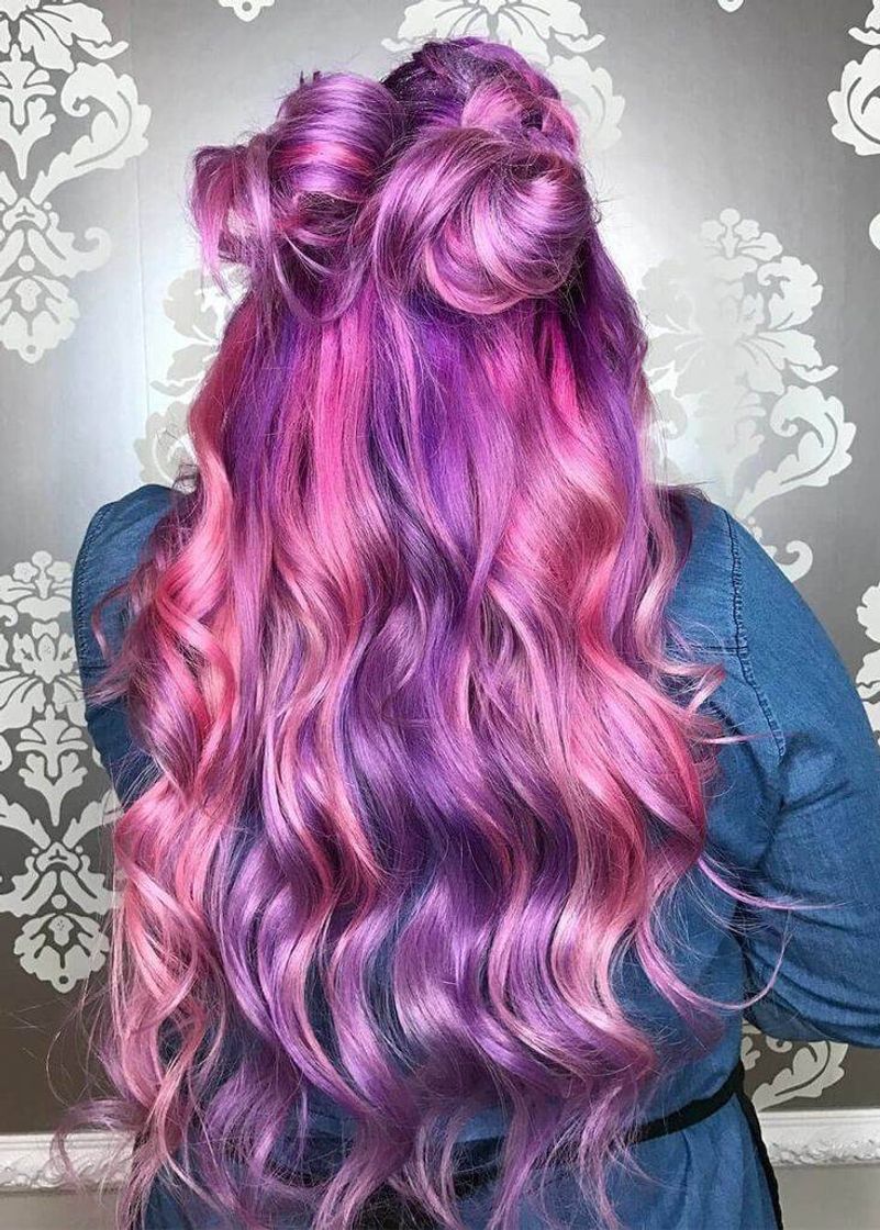 Social Cabelo rosa e roxo😓😓