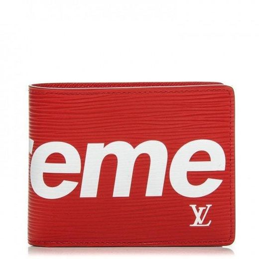 Louis Vuitton x Supreme Slender Wallet Epi Red