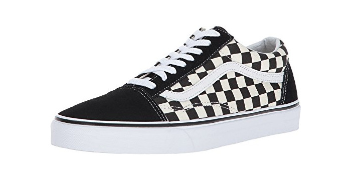 Moda Vans Old Skool Checkerboard Zapatillas Negro-Blanco EU44