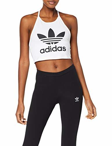 Fitness adidas Trefoil DV25 Camiseta sin Mangas, Mujer, Blanco, M