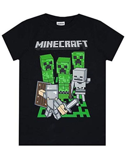 Minecraft - Camiseta de manga corta oficial modelo Minecraft Adventure para niños
