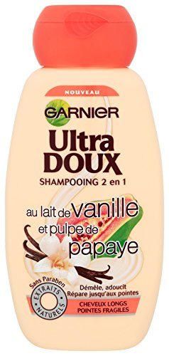 Garnier Champú Ultra Doux 2 en 1 para pelo largo y puntas frágiles