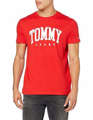 Tommy Hilfiger TJM Essential Logo tee Camisa, Rojo