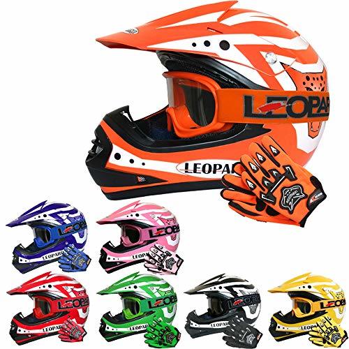 Product Leopard LEO-X17 Casco de Motocross para Niños Naranja M