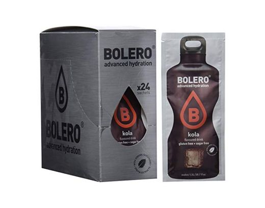 Bolero Bebida Instantánea sin Azúcar, Sabor Kola - Paquete de 24 x