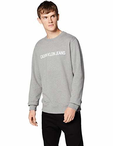 Social Calvin Klein Core Institutional Logo Sweatshirt Sudadera, Gris
