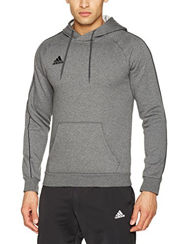 Social adidas Core18 Hoody Sudadera con Capucha, Hombre, Gris