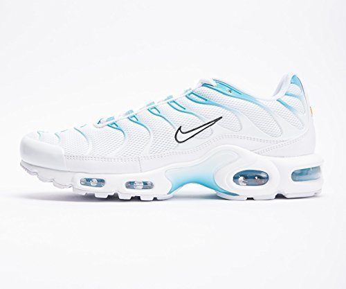 Moda Nike Zapatillas Air Max Plus Wht/Wht Blu 41 Blanco