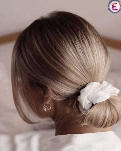 white scrunchy 