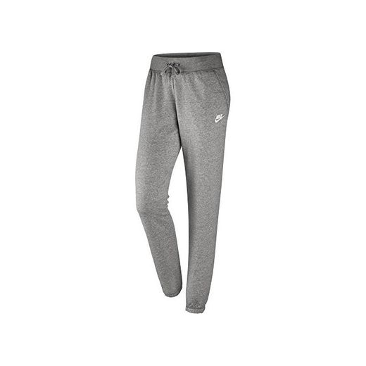 NIKE Pantalones de lana suelta de ropa deportiva para mujer, gris oscuro