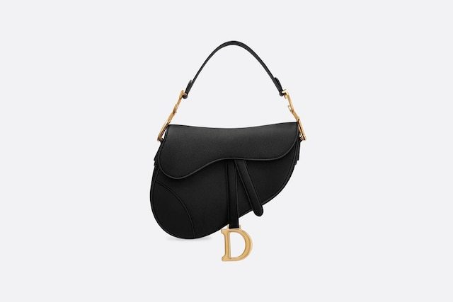Dior Saddle Bag In Black Calfskin