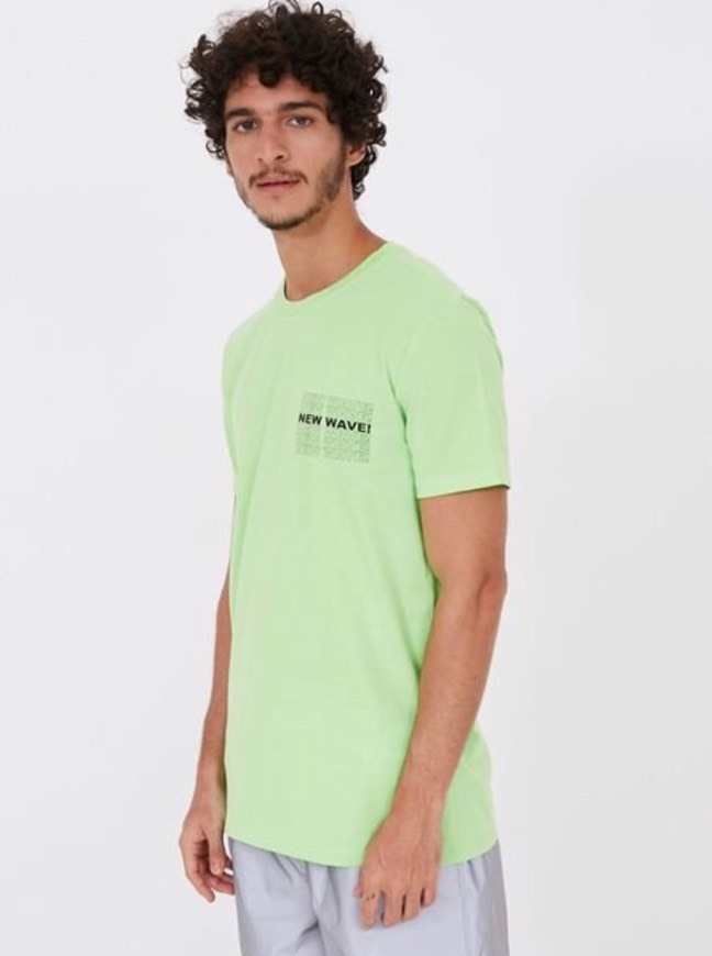 Fashion Camiseta Neon Estampa no Peito. 