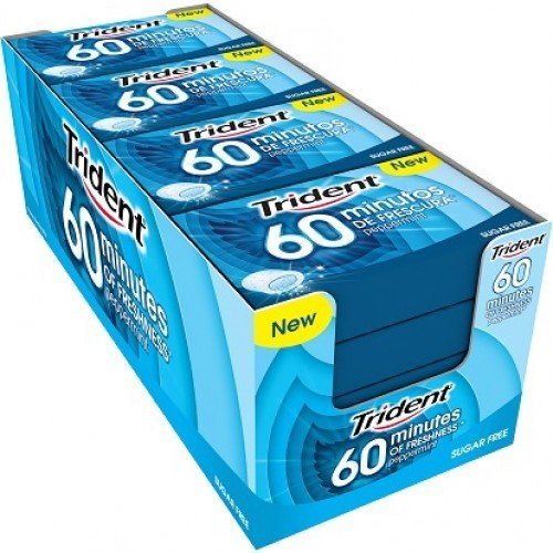 Product Trident - Chicle Sin Azúcar Menta 60 Minutes 20 gr