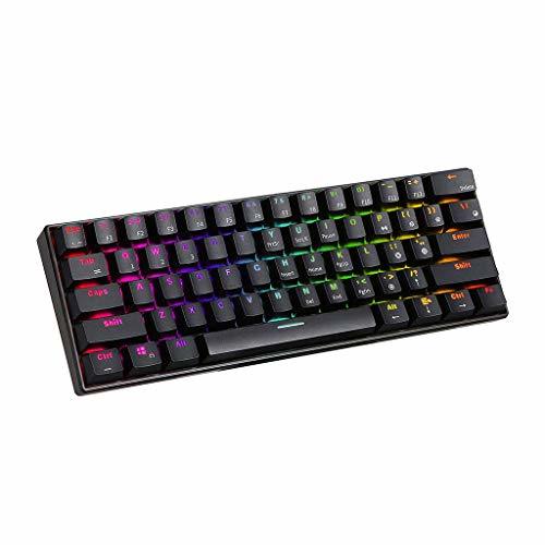 Social ER-JI RK61 Bluetooth inalámbrico USB con Cable Modo Dual Teclado RK Interruptores