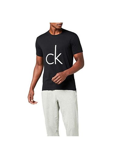 Calvin Klein S/S CREW NECK-Camiseta Hombre    noir