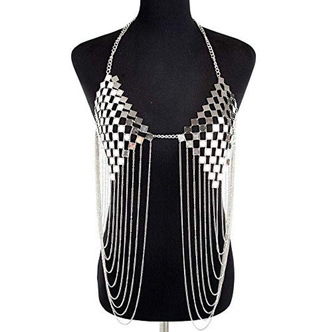 Moda Cremación Memorial Body Chain Neckle for mujer Cintura Bikini Chain Bra Hombro