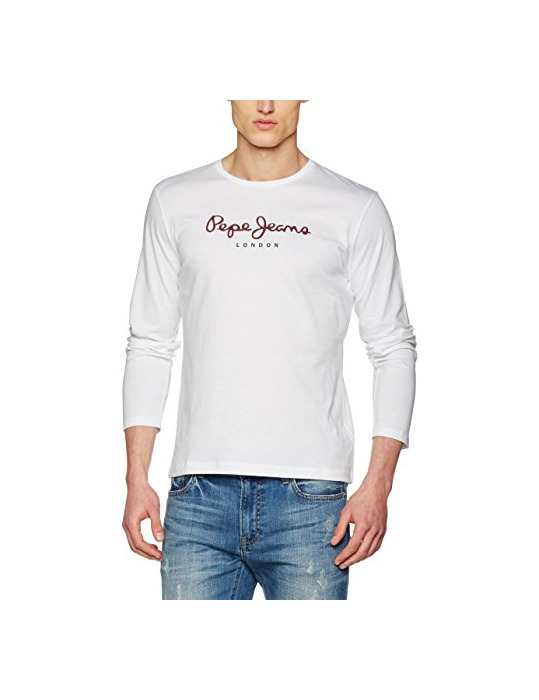 Moda Pepe Jeans Eggo Long, Top de Manga Larga Para Hombre, Blanco