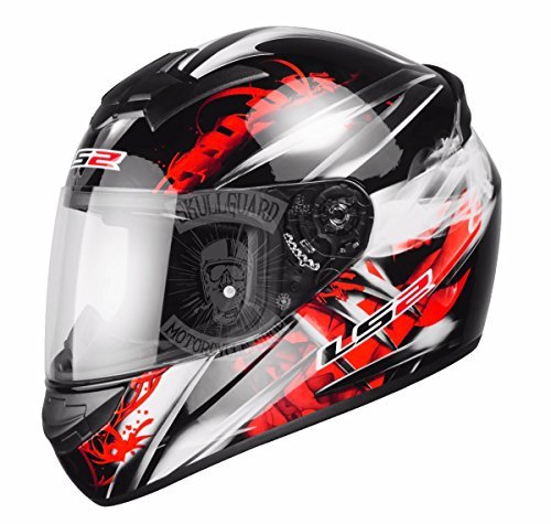 Places LS2 FF351 Wolf –  – Casco de Moto Casco Integral – ACU Oro Rojo Rojo Talla