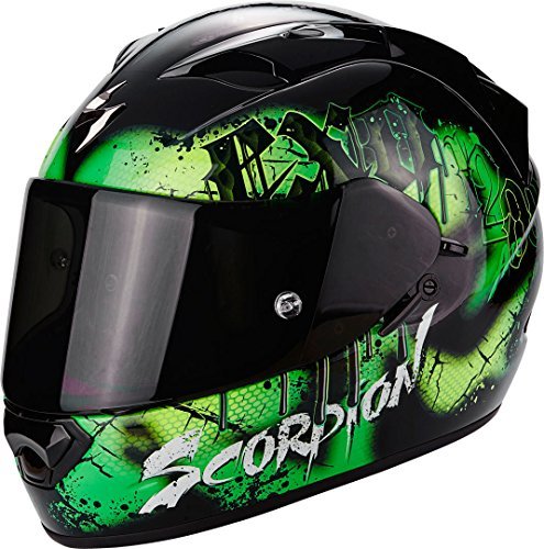 Places Scorpion Casco Moto EXO-1200 Air Tenebris Black/Green