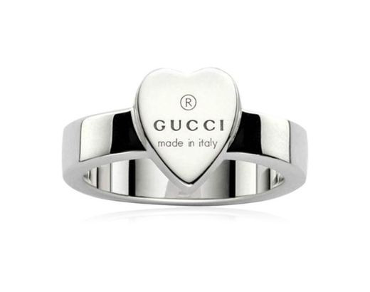 Gucci Plata Corazón de anillo – 7 1/4