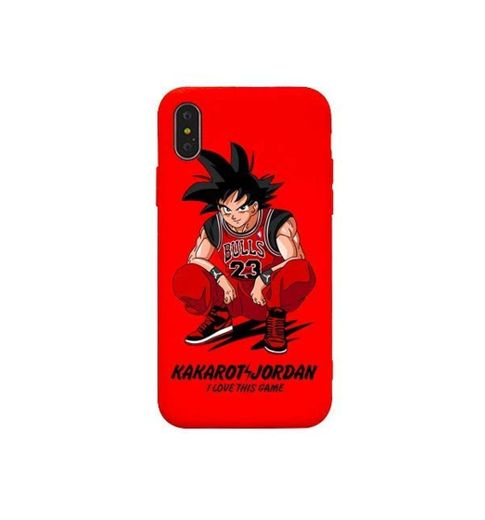 Art Design Funda para iPhone XR DBZ Dragon Ball Z Super GT Michael Jordan Chicago Bulls Vegeta Son Gohan Son Goku Rouge Carcasa de Moviles Caso Silicón