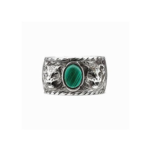 Anillo Gucci Jardn de antigedades de Plata de tamao de 14 de Resina Verde YBC461991001