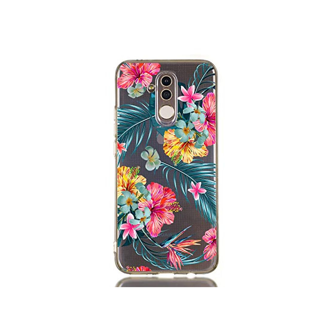 Products CoqueCase Funda Huawei Mate 20 Lite Silicona Transparente Funda Huawei Mate 20 Lite Cristal Antigolpes Goma Case Ultra Delgado Caso Cubierta Protector Bumper para Tapa Carcasa Flor 4