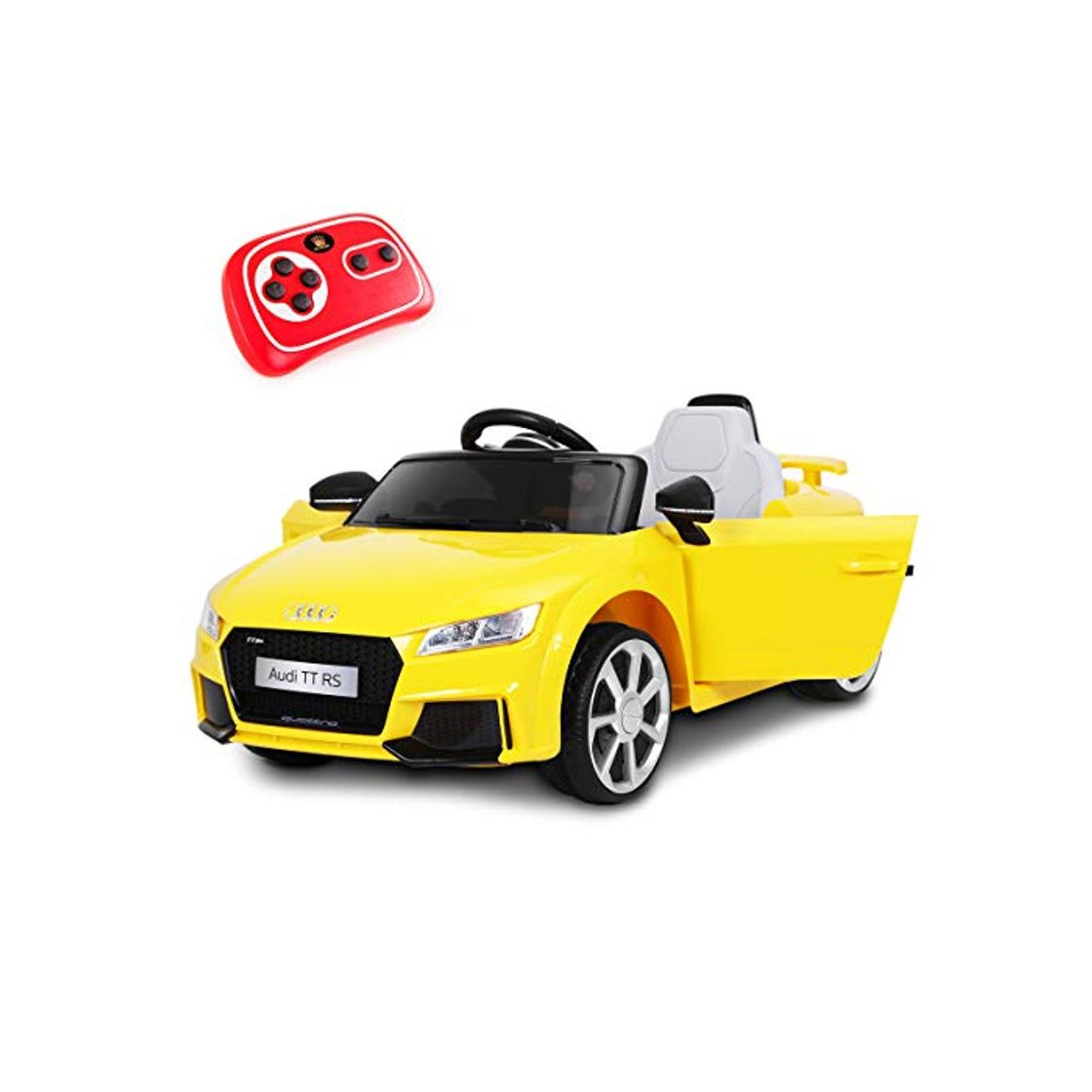 Social Playkin AUDI TT AMARILLO - Coche electrico niños bateria 12V con mando
