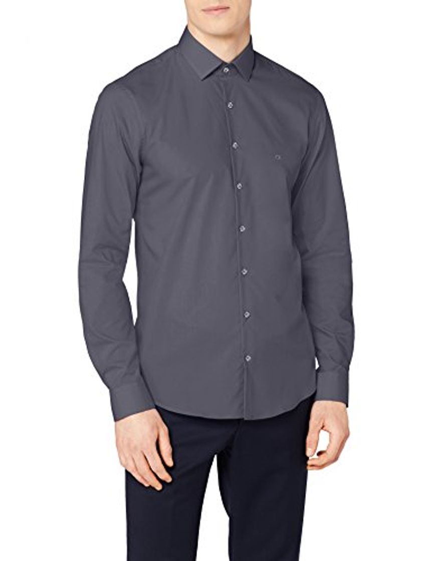 Products Calvin Klein Bari SLIM FIT FTC - Camisa formal Hombre, Grau