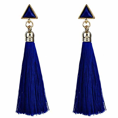 Lugares Pendientes Largos De Borla Para Mujer Bohemian Drop Fiber Dangle Ethnic Hanging