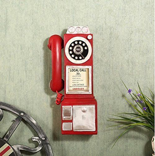 Sulin Bar Retro Vintage Wall Telephone Home Decoration 3 Colores 13 *