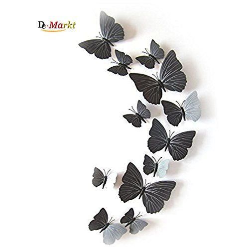 12 Pieces 3D Butterfly Stickrs Fashion Design DIY Wall Decoration House Decoration