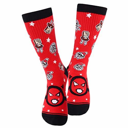 Moda Zoylink Calcetines De Navidad Calcetines Divertidos Calcetines De Algodón Cálido Devil Print