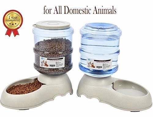 YGJT Comederos Automáticos de Alimentos/Fuente de Agua Automática para Perros Gatos y