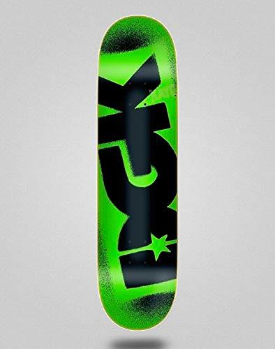 Social DGK Monopatín Skate Skateboard Florescent Logo Deck Green 8.06