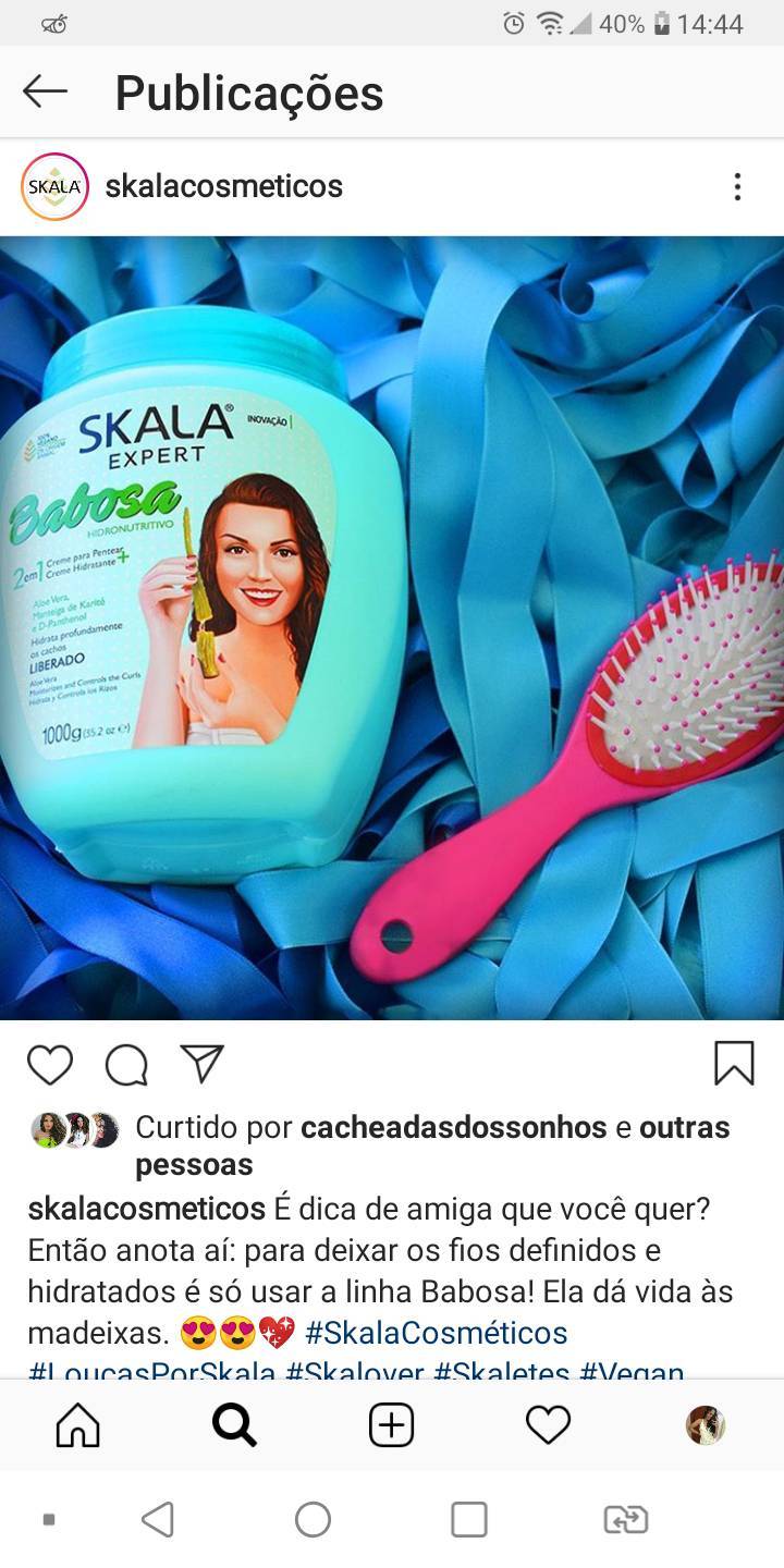 Moda Skala Babosa 2 em 1 creme para pentear e máscara.