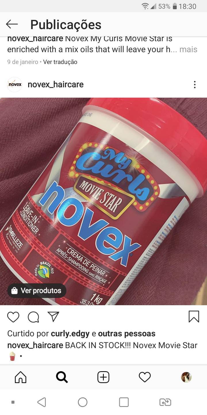 Producto Novex meus cachos de cinema 