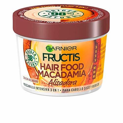 Fructis mascarilla intensiva hair food macadamia alisadora para cabello seco y rebelde