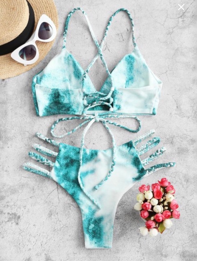 Product Tie Dye Braided Straps Bikini