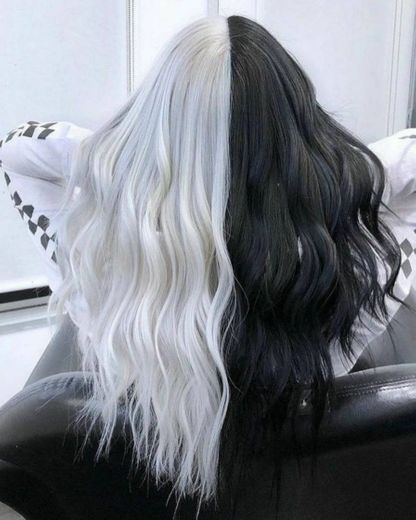 Split Hair Preto e Branco 